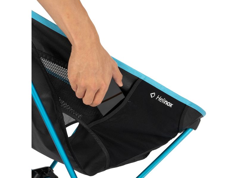 HELINOX Chair One Highback (re) Schwarz/Türkis Stuhl mit Aluminiumlegierung