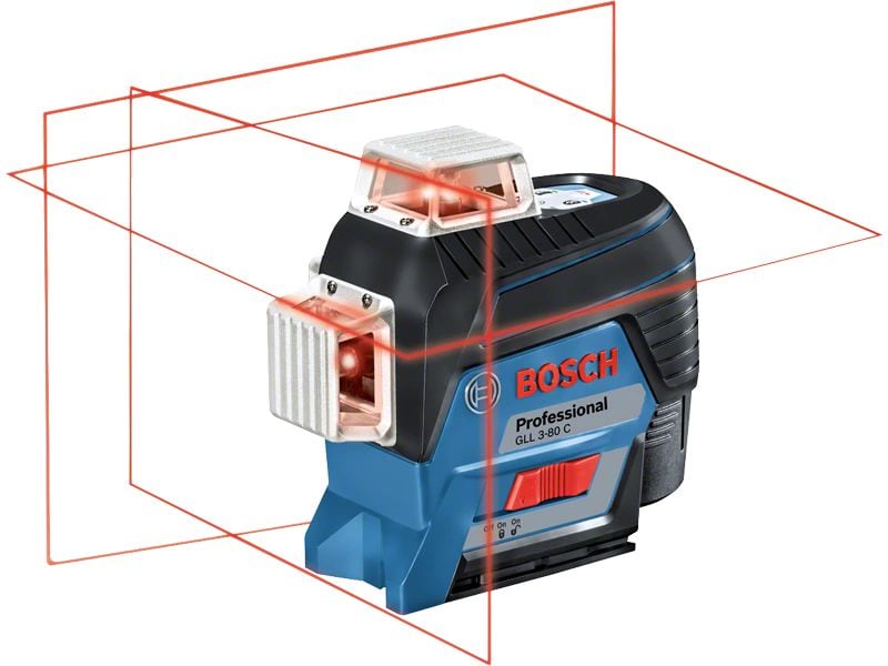 Bosch Professional Linienlaser mit Baustativ BT 150, GLL 3- Linienlaser mit innovativer 3 x 360° Sichtbarkeit