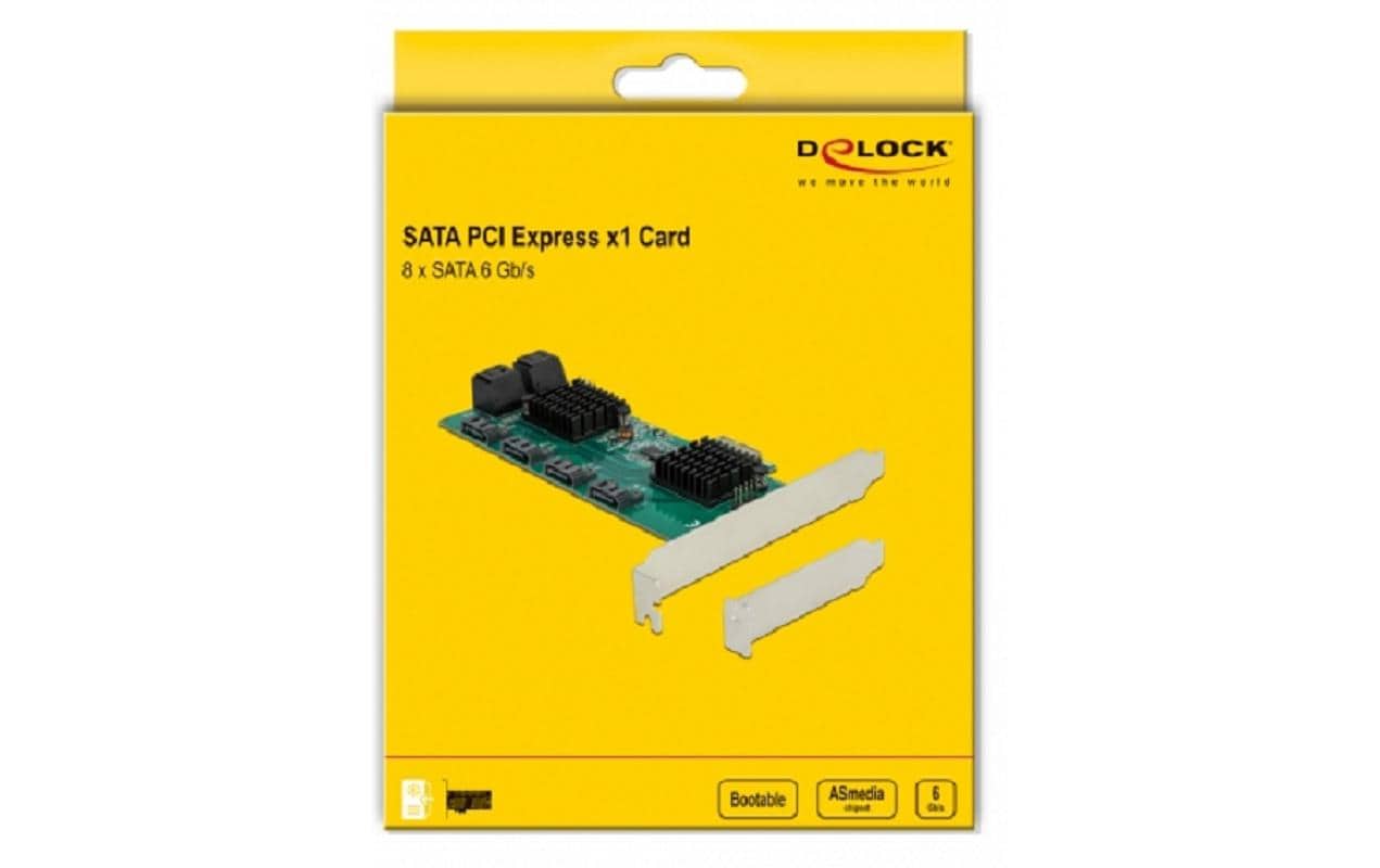 SATA-Controller 8 Port SATA<br>PCIe-Schnittstellenkarte mit 8x 2 Pin Pfostensteckern