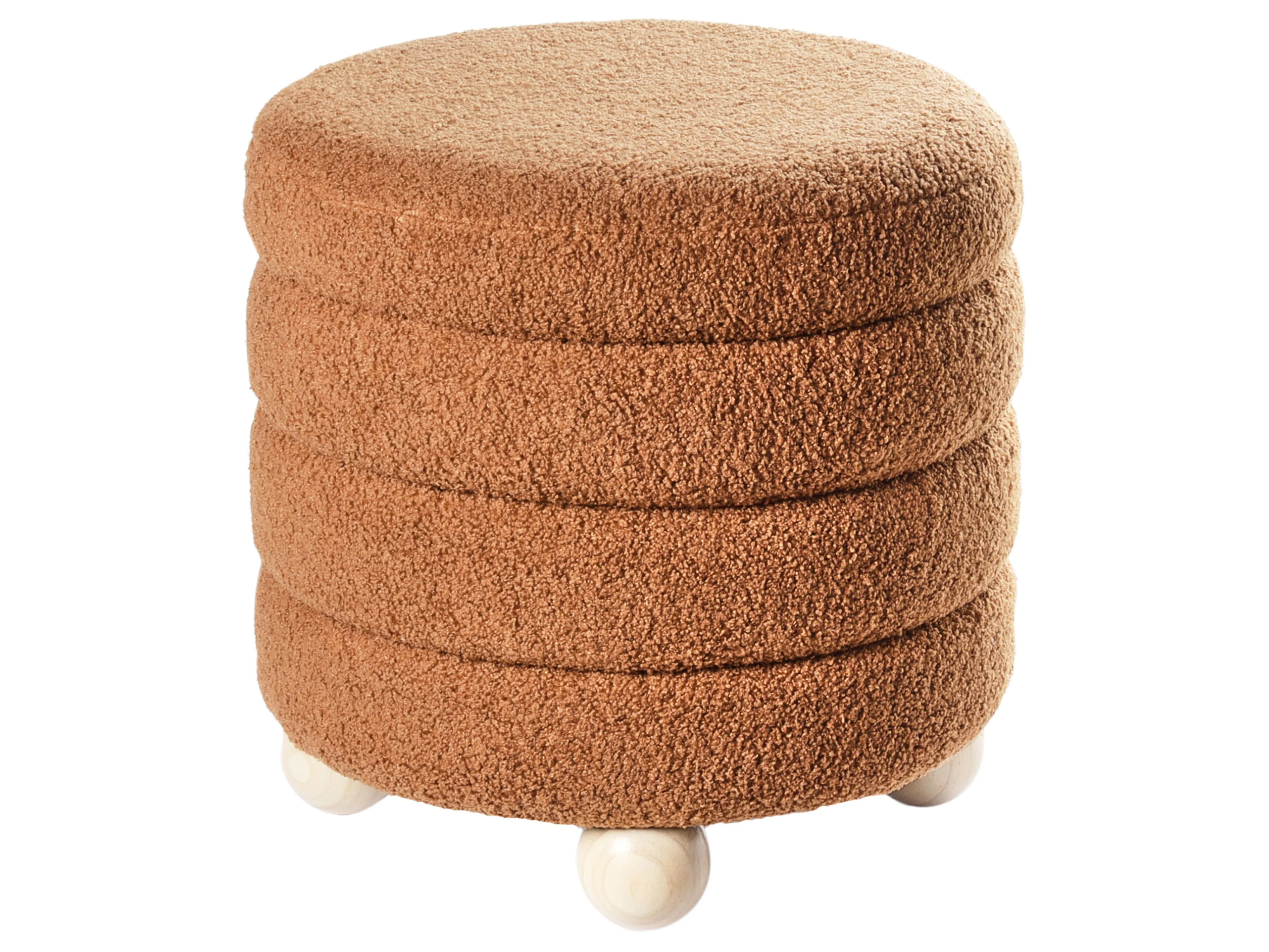 Poef CHILLY Bouclé Goudbruin