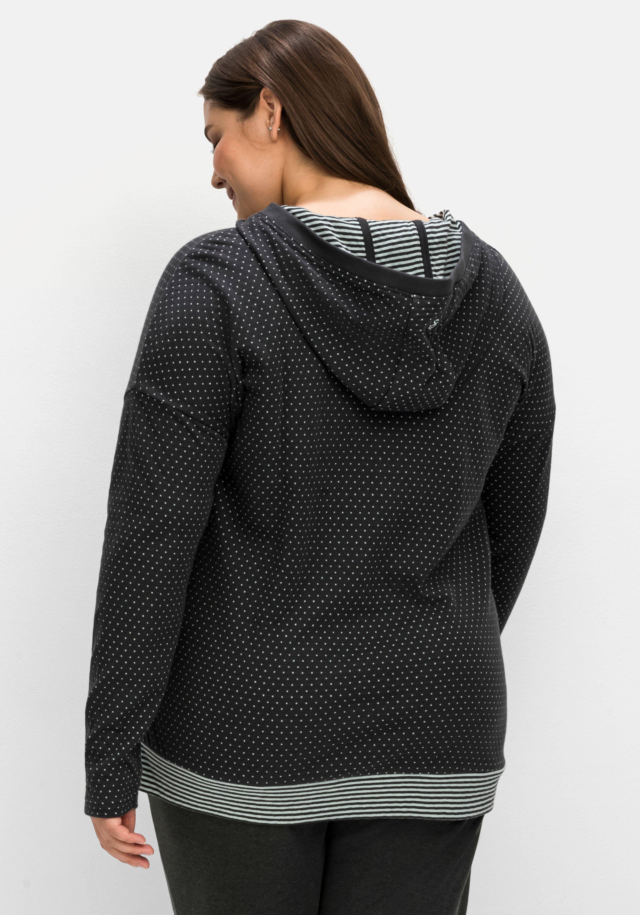Relaxshirt mit Kapuze, in Double-Face-Optik