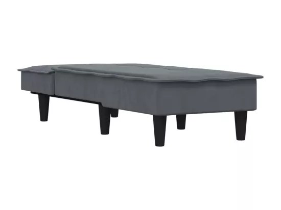 Prolenta Premium - Chaise longue gris foncé velours