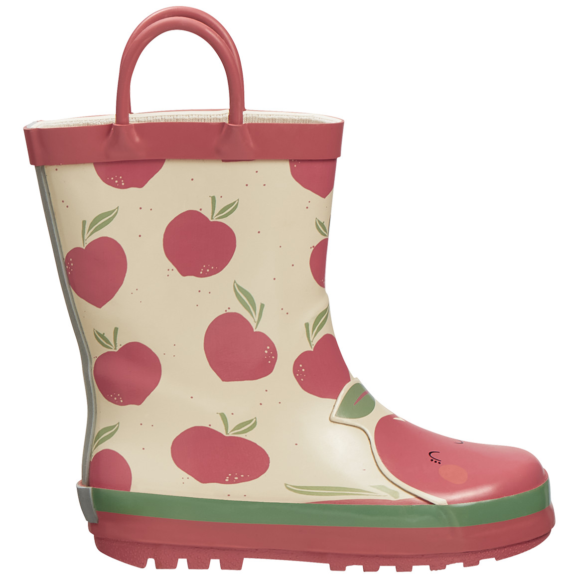 Topomini Baby Gummistiefel mit Henkeln rosa / creme