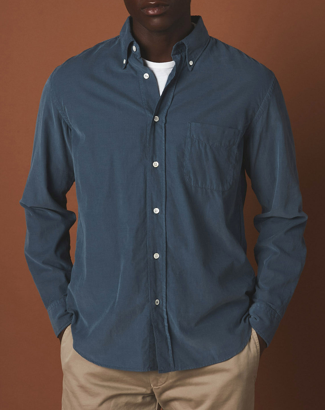 Hartford Chemise en Velours Milleraies regular Pitt Pat raf