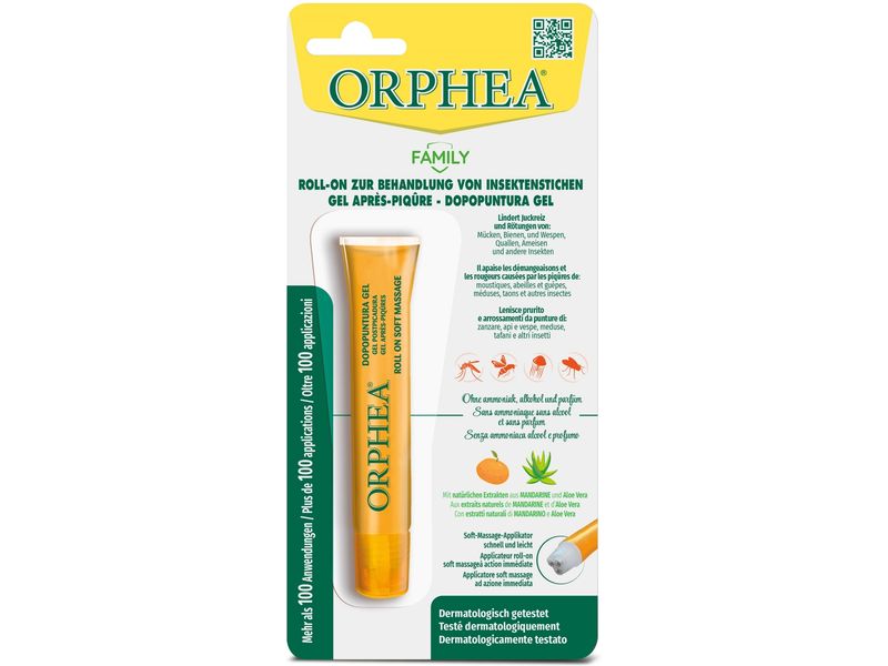 Orphea Insektenschutz Roll on Familie Afterbite 10 ml Roll-on Applikator zur Kühlung von irritierten Hautstellen