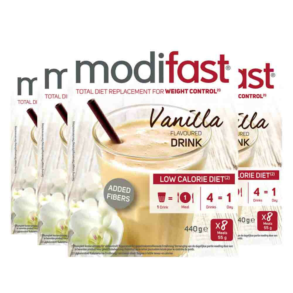 4x Modifast Intensive Milkshake Vanille8 x 55 gr