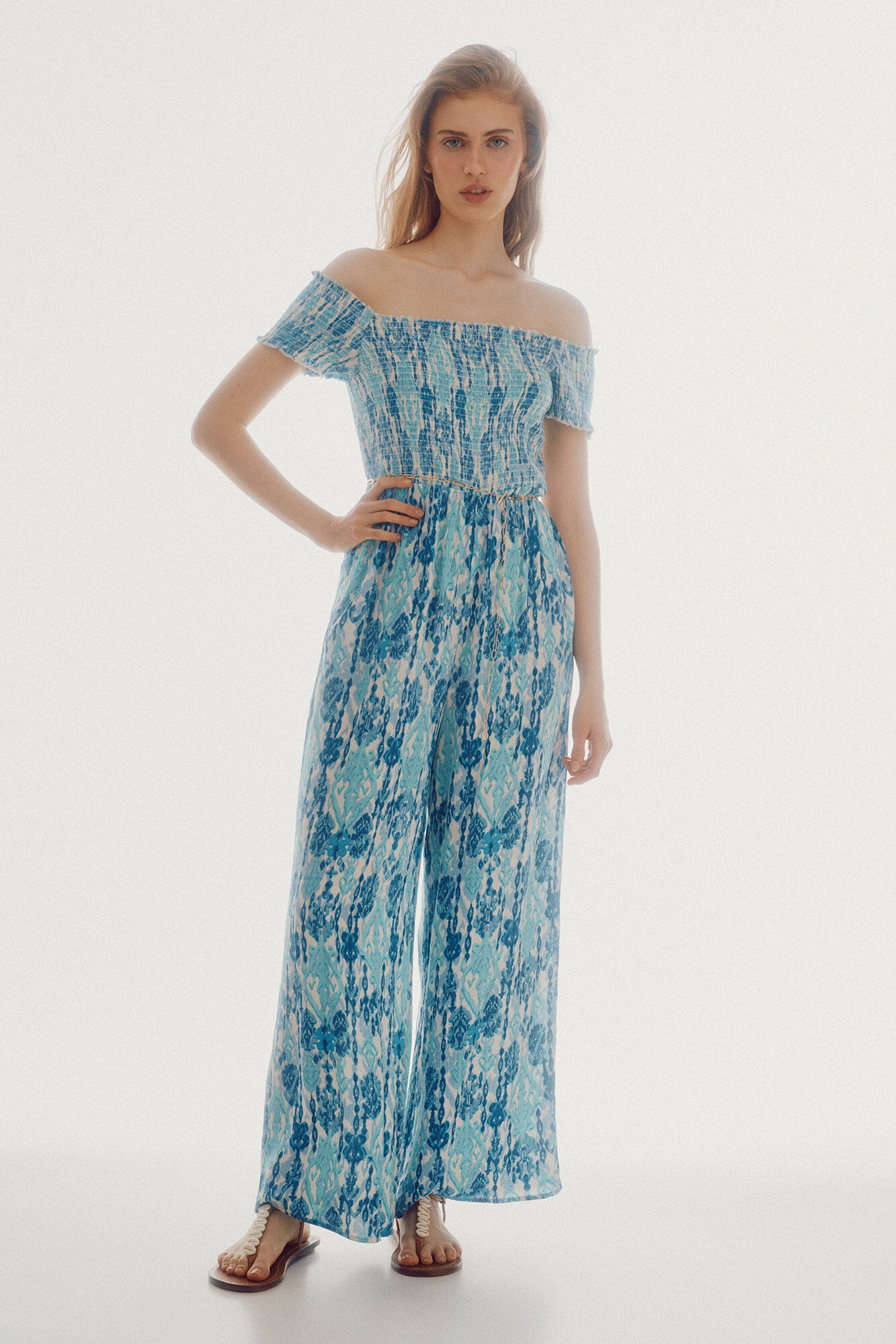 Macacão estampado - Estampa azul