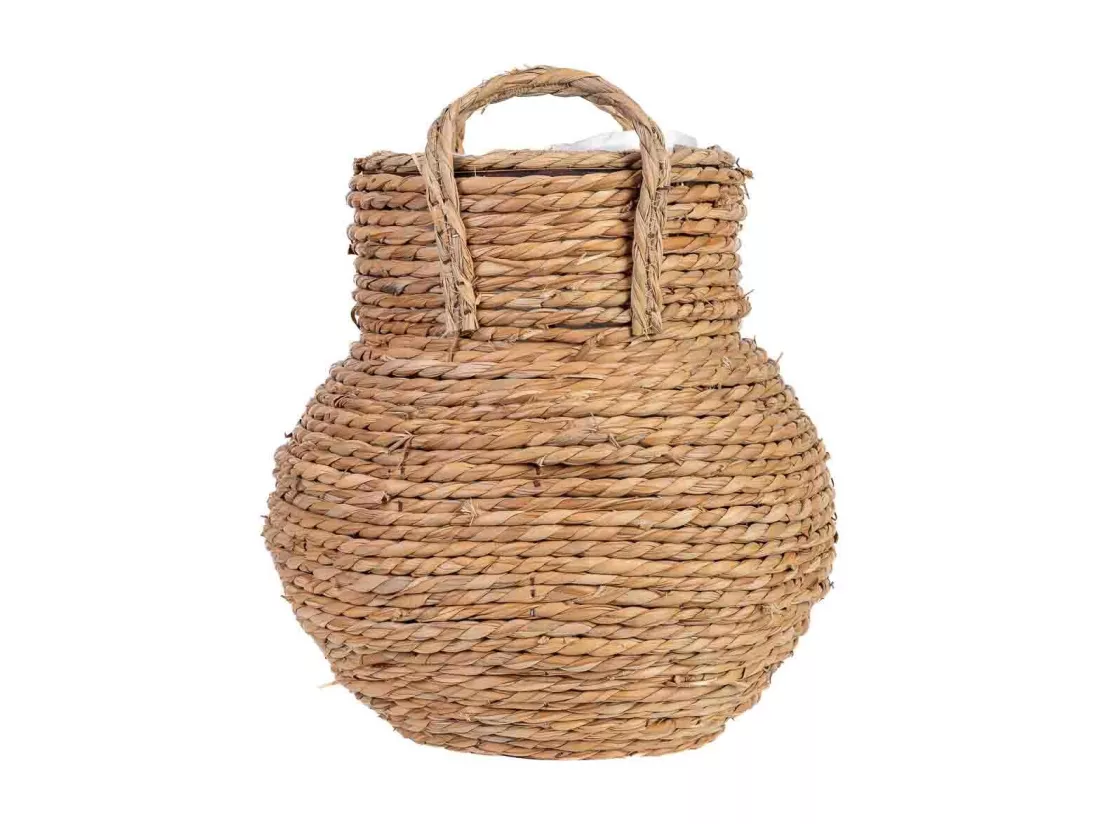 Vase décoratif en corde avec anses 20x20x33h cm