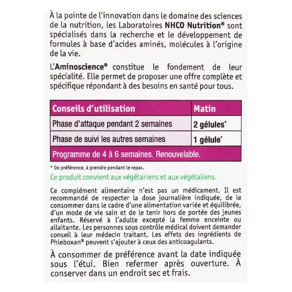 NHCO Phleboxan Conforto Circulatório para Pernas Pesadas 42 cápsulas