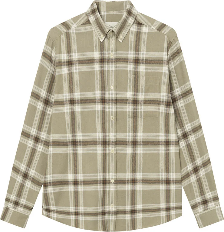 Forét HORNET FLANNEL SHIRT Vintage khaki