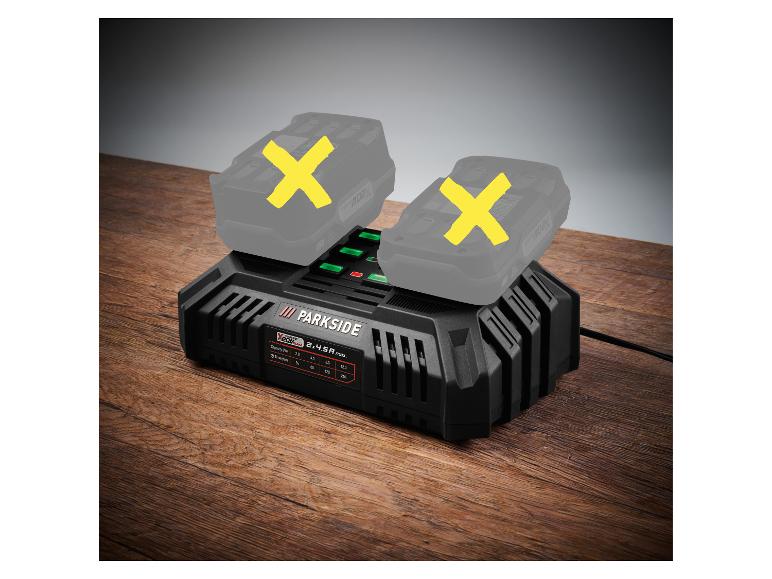 Dubbele accu-oplader 20 V