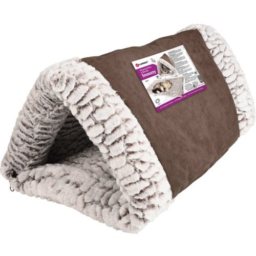 Cama triangular Snoozzy para gatos, marrom