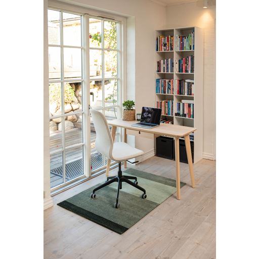 Tica Copenhagen Stripe Horisontal Gulvtæppe, Grøn/Støvet/Mørk Grøn, 90x130 cm