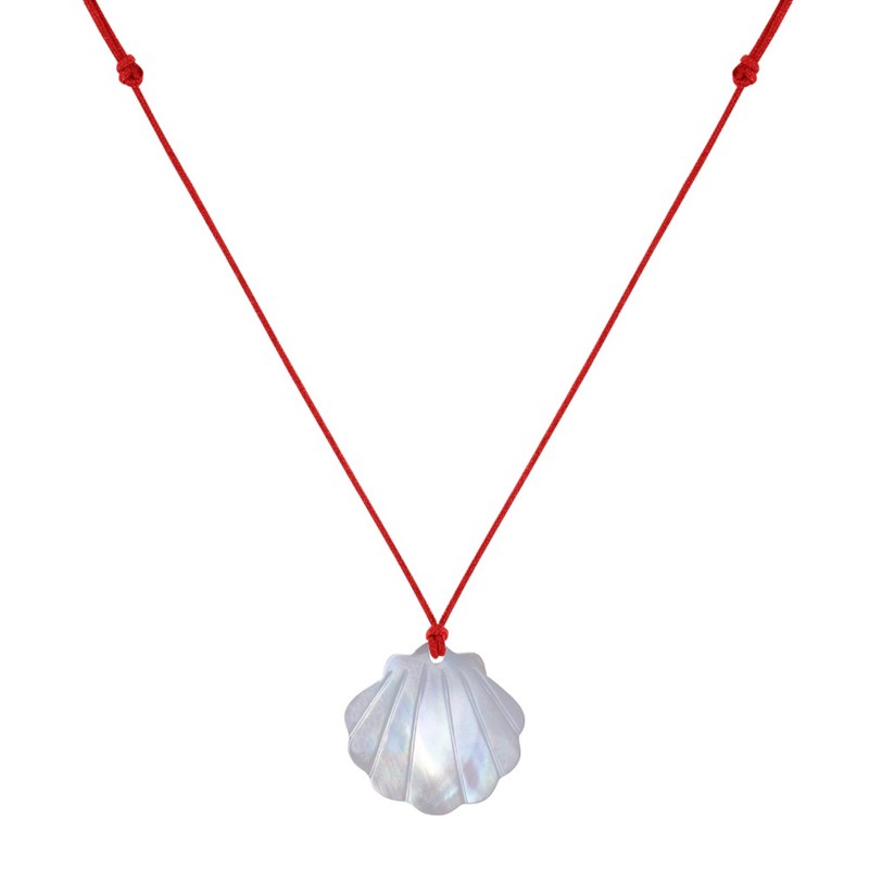 Collier Lien Coquille St Jacques en Nacre
