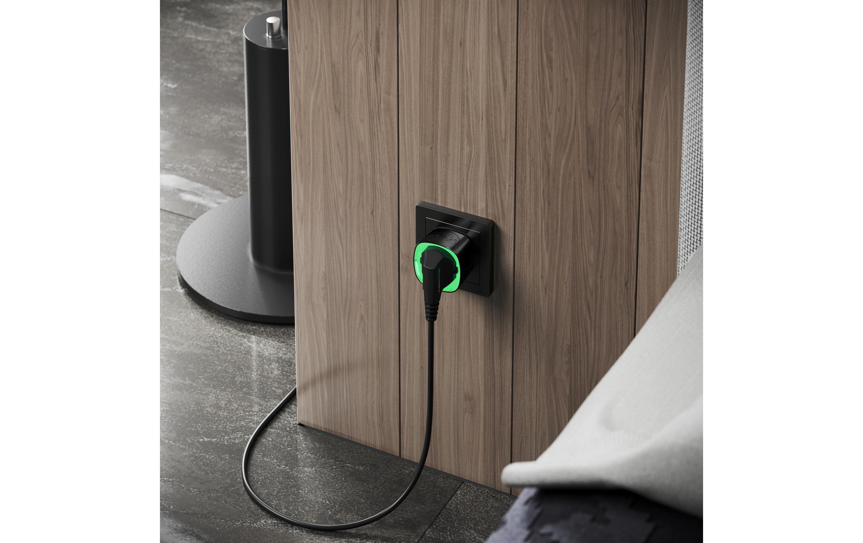 Smartplug Socket (type F) Jeweller Schwarz<br>Intelligente Steckdose