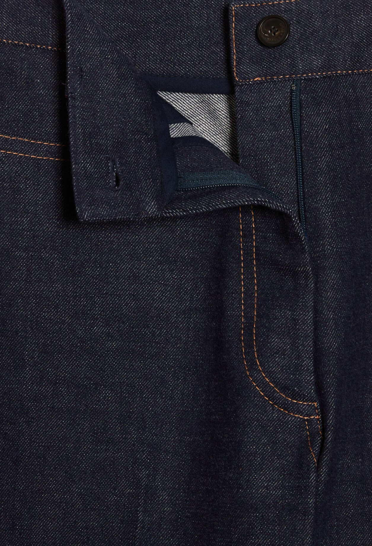 Pantalon long denim bleu brut