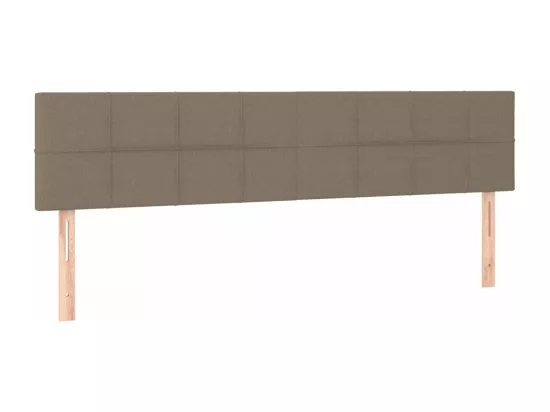 Sommier tapissier avec matelas et LED Taupe 180x200 cm Tissu