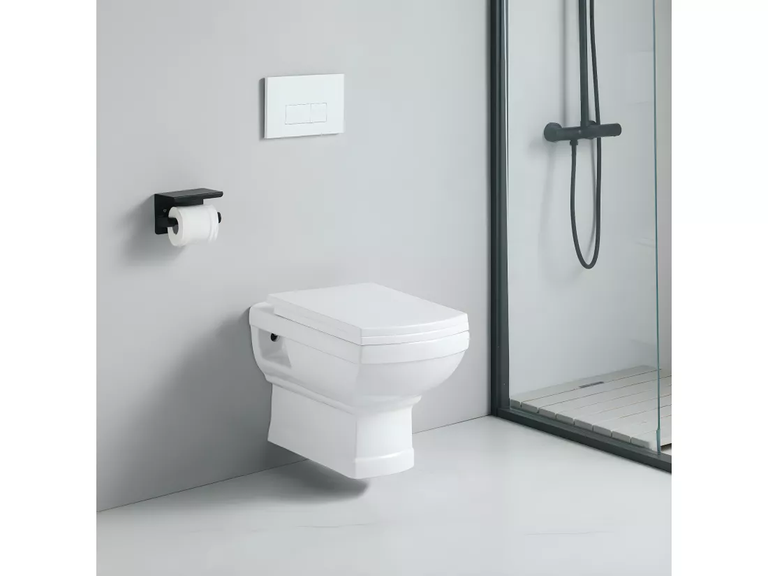 Cuvette WC rétro suspendu MECHELL en céramique
