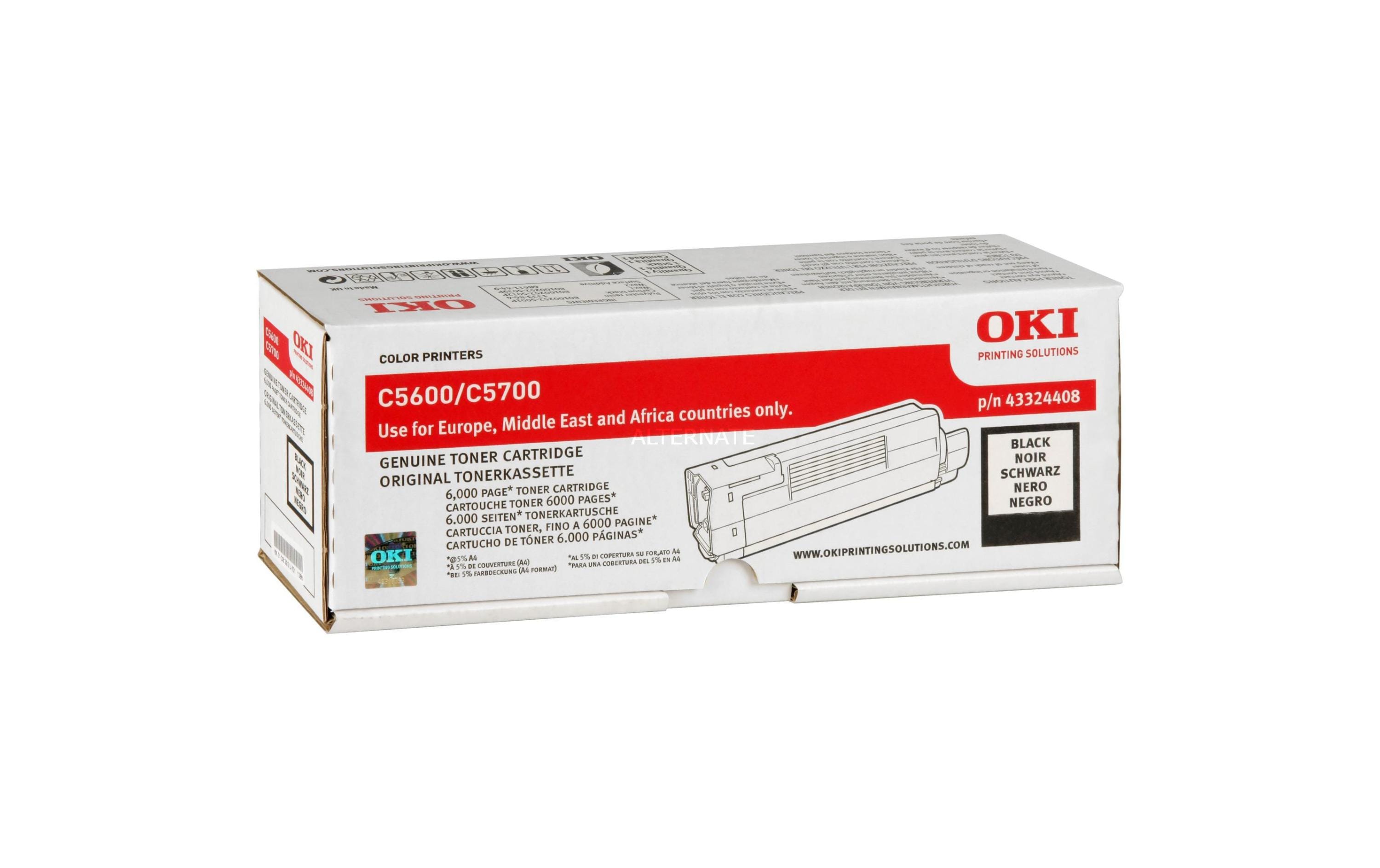 Toner 43324408 Black<br>zu OKI 5700/5600