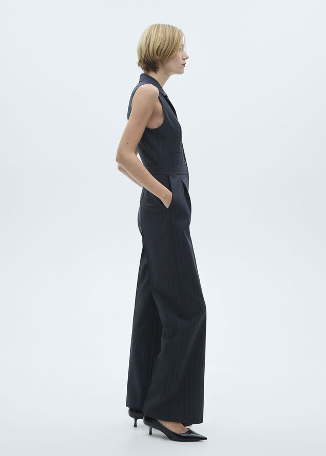 MANGO Recycled polyester blouse Navy