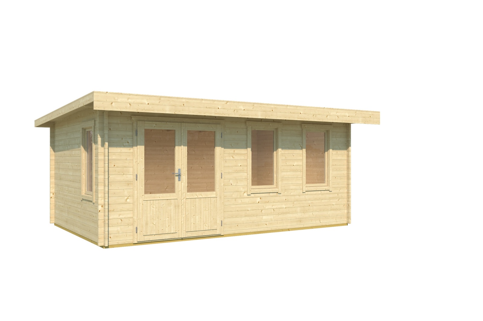 Gartenhaus BARUDA 53 - natur - Fichte massiv - 510x330 cm