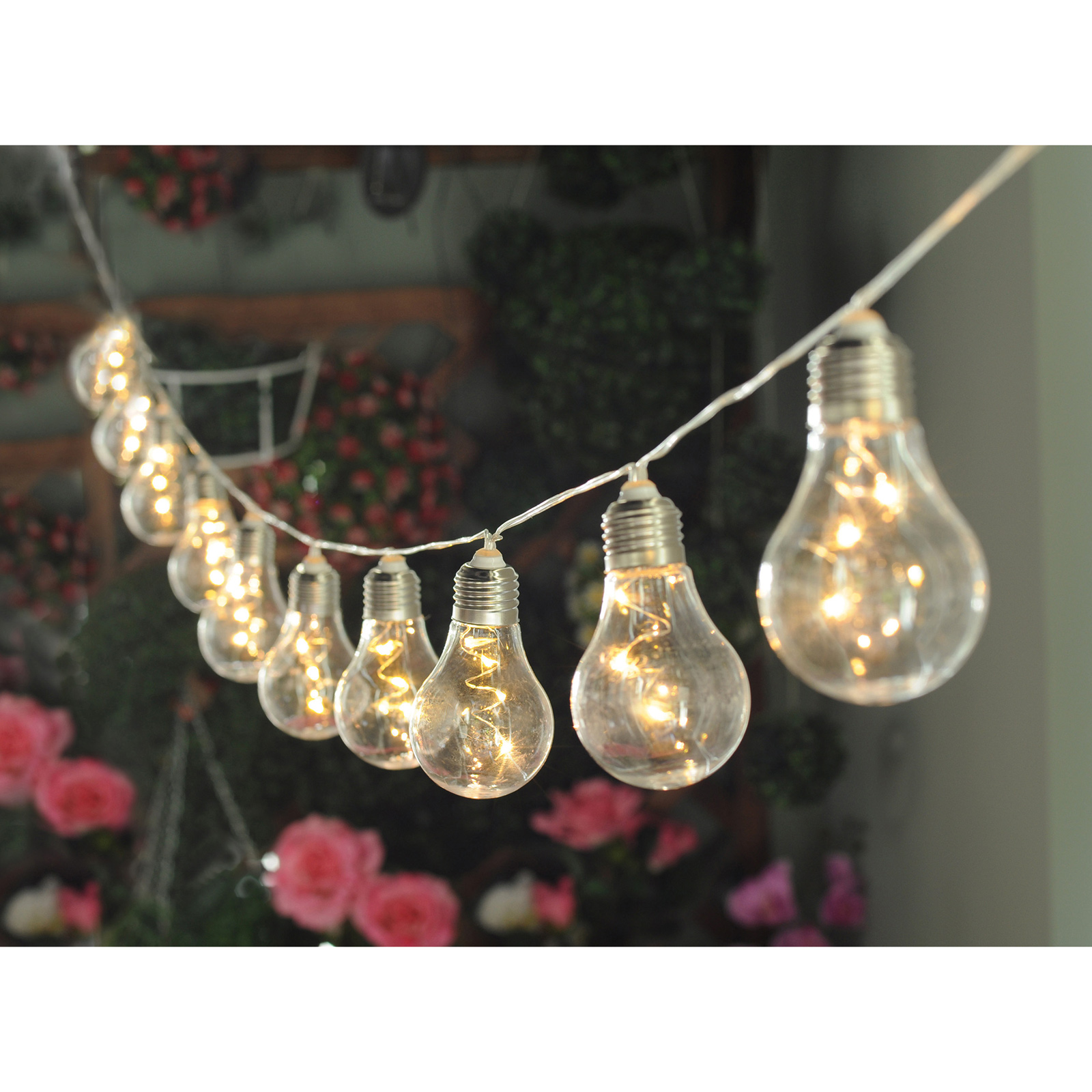 Solar-LED-Lichterkette - silber-grau - 3,8 Meter