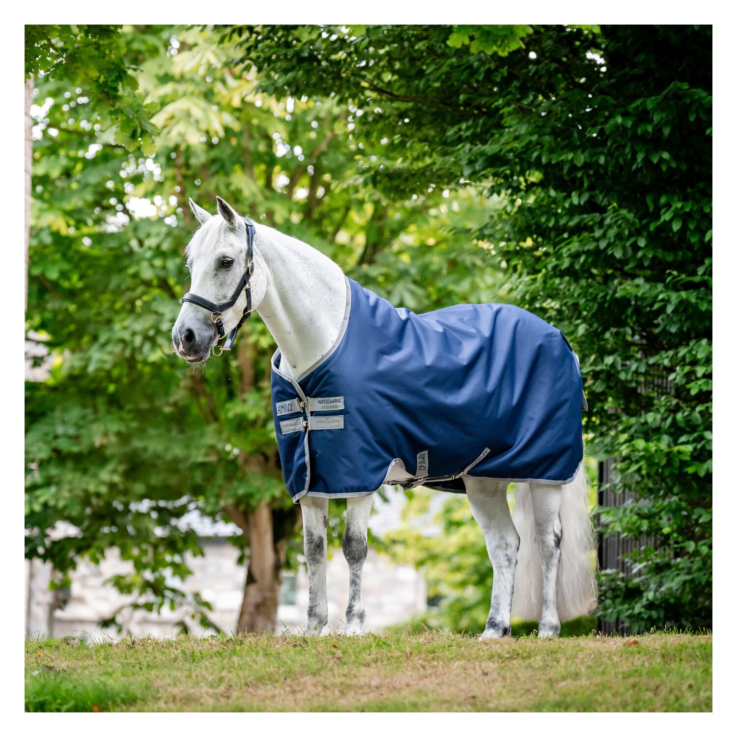 HORSEWARE Weidedecke AMIGO Ripstop 900 Fleece Lining, 50 g - navy/titanium grey