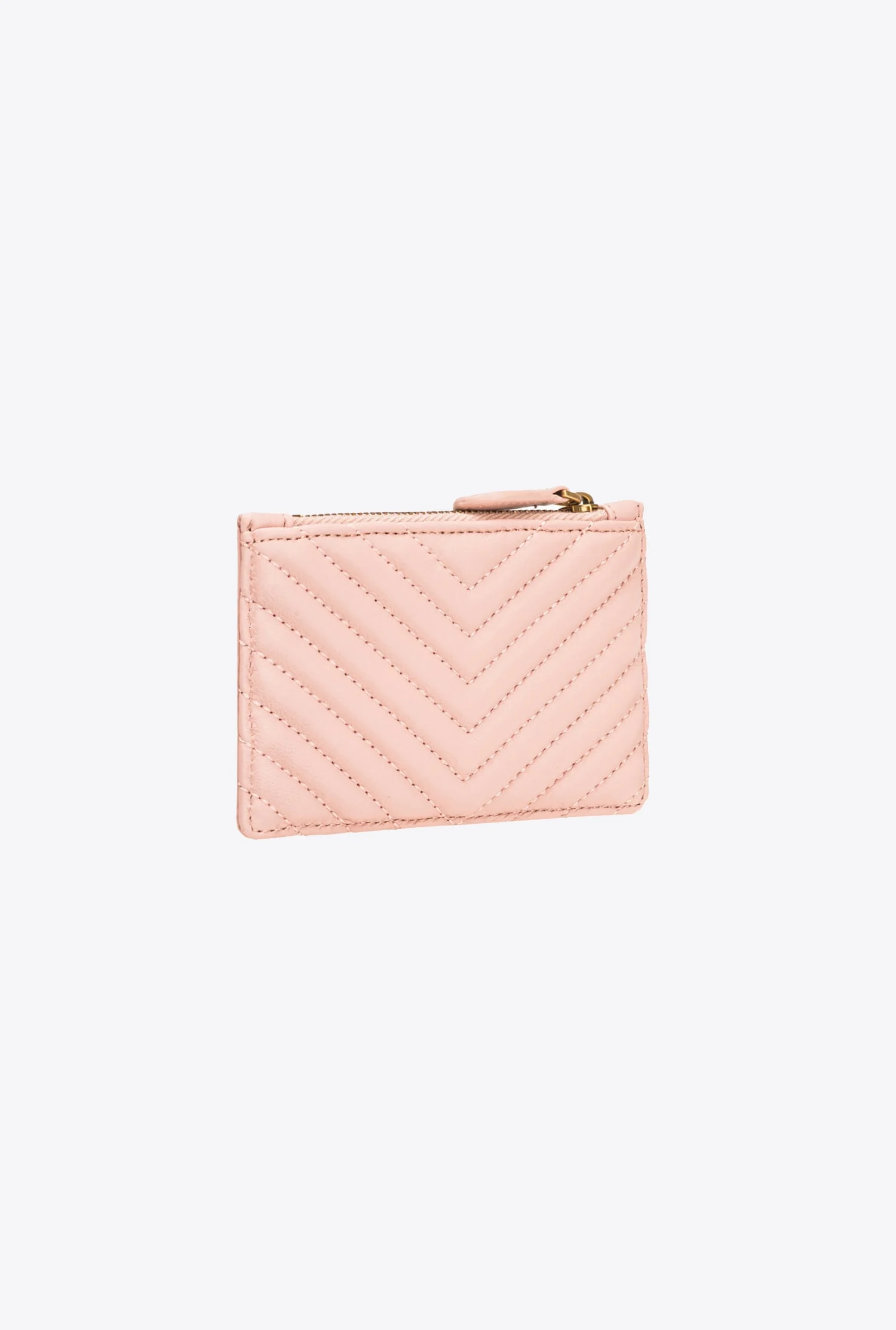 Porte-cartes zippé à motif | Rose