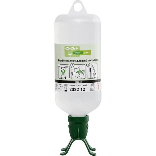 Flacon de Solution Saline - Lave-Yeux pour Douche Oculaire - PLUM