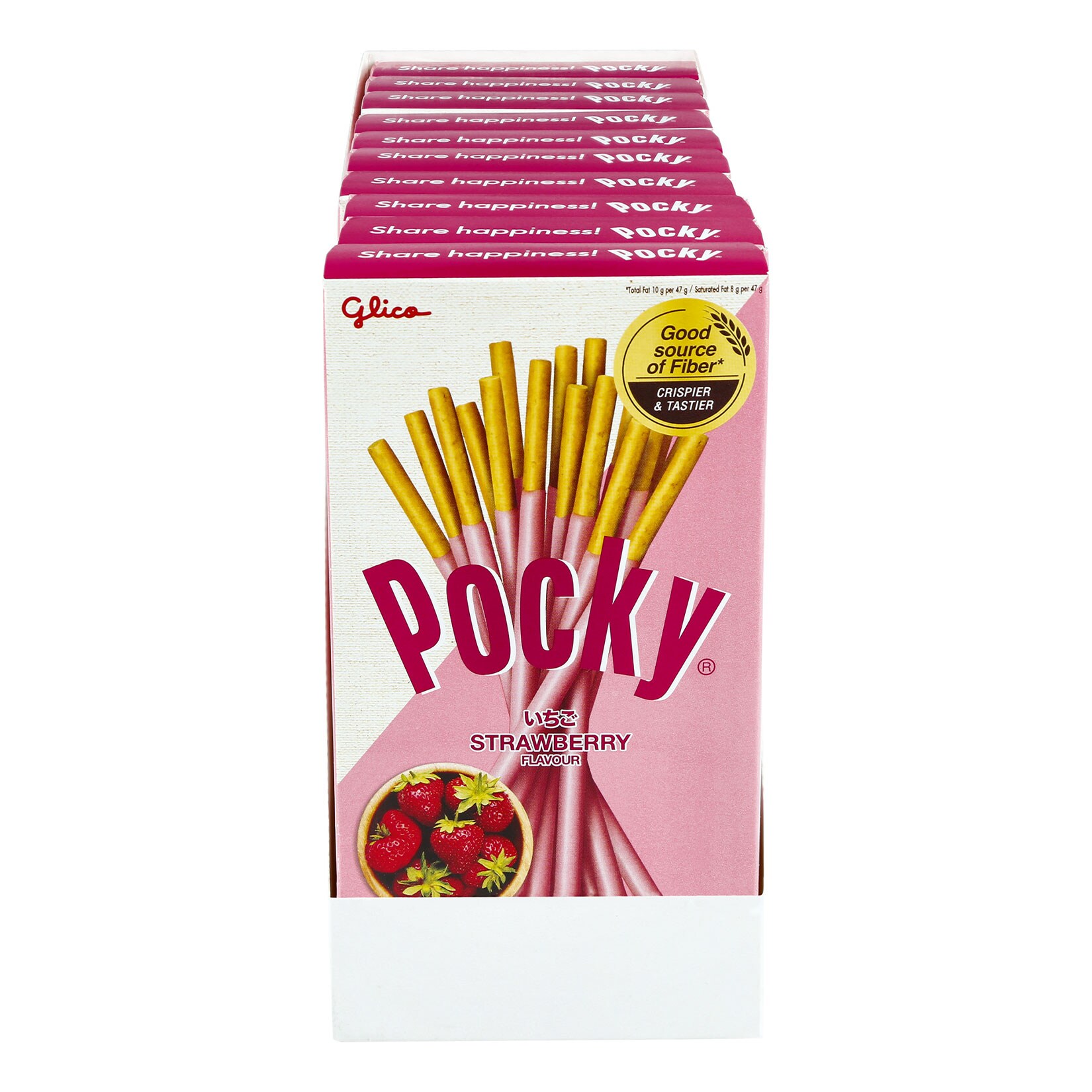 Pocky Strawberry 43 g, 10er Pack
