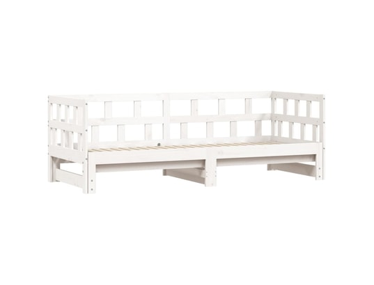 VIDAXL - Lit déco Lit de jour avec lit gigogne blanc 90x190 cm bois de pin mas...