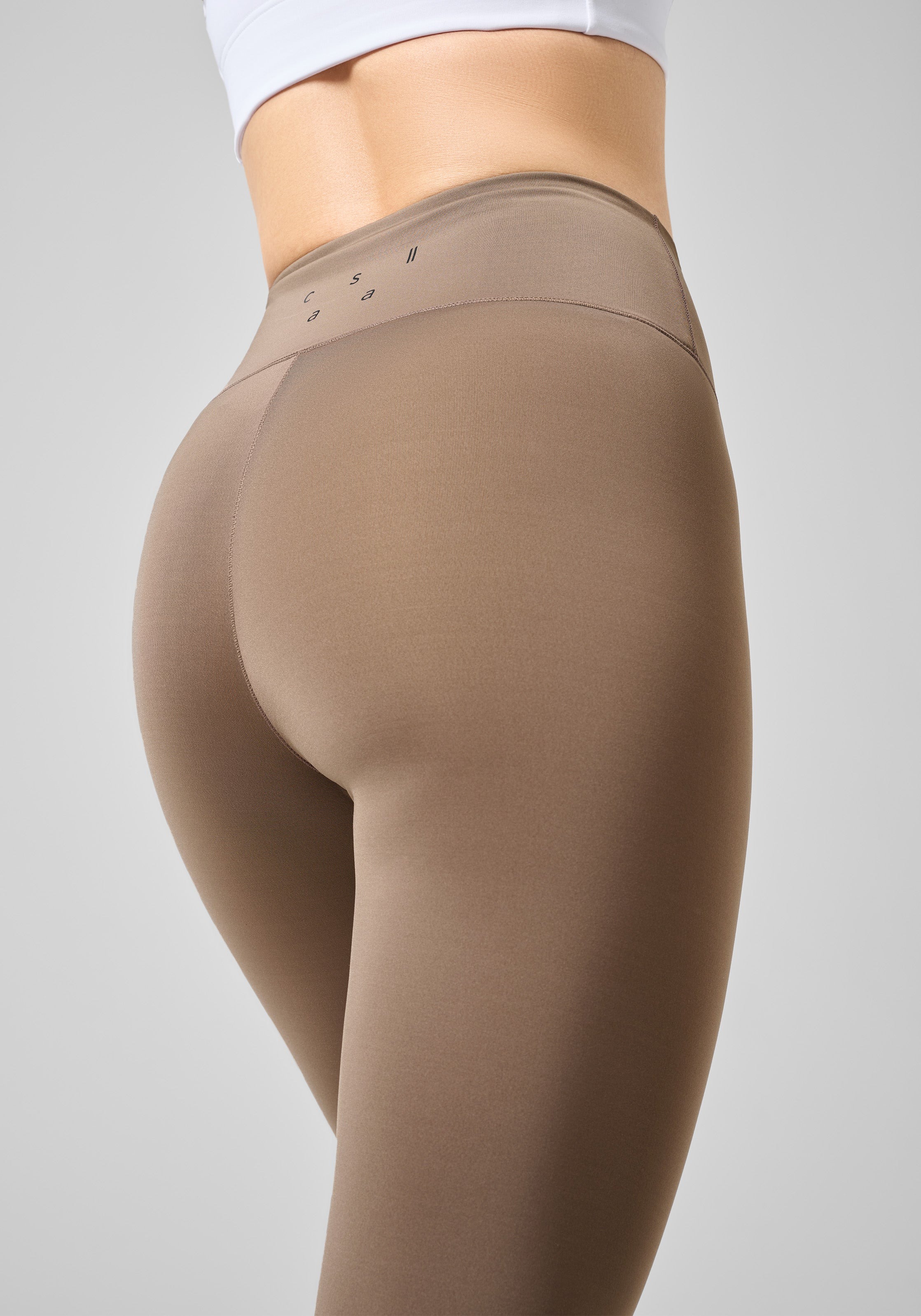 Essential Ultra High Waist Tight Dame Taupe Brown