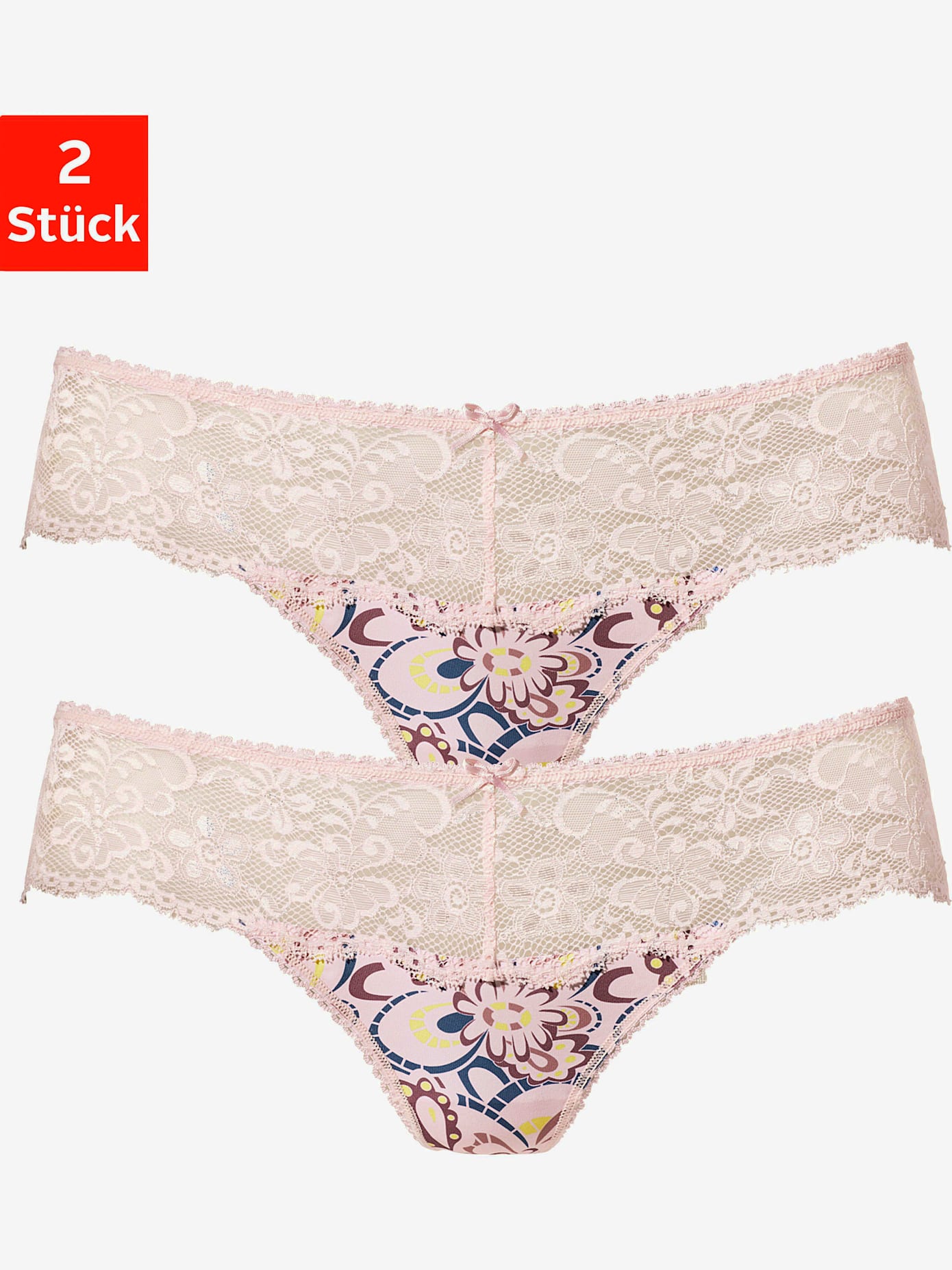 Beau string avec large ceinture de dentelle nuance