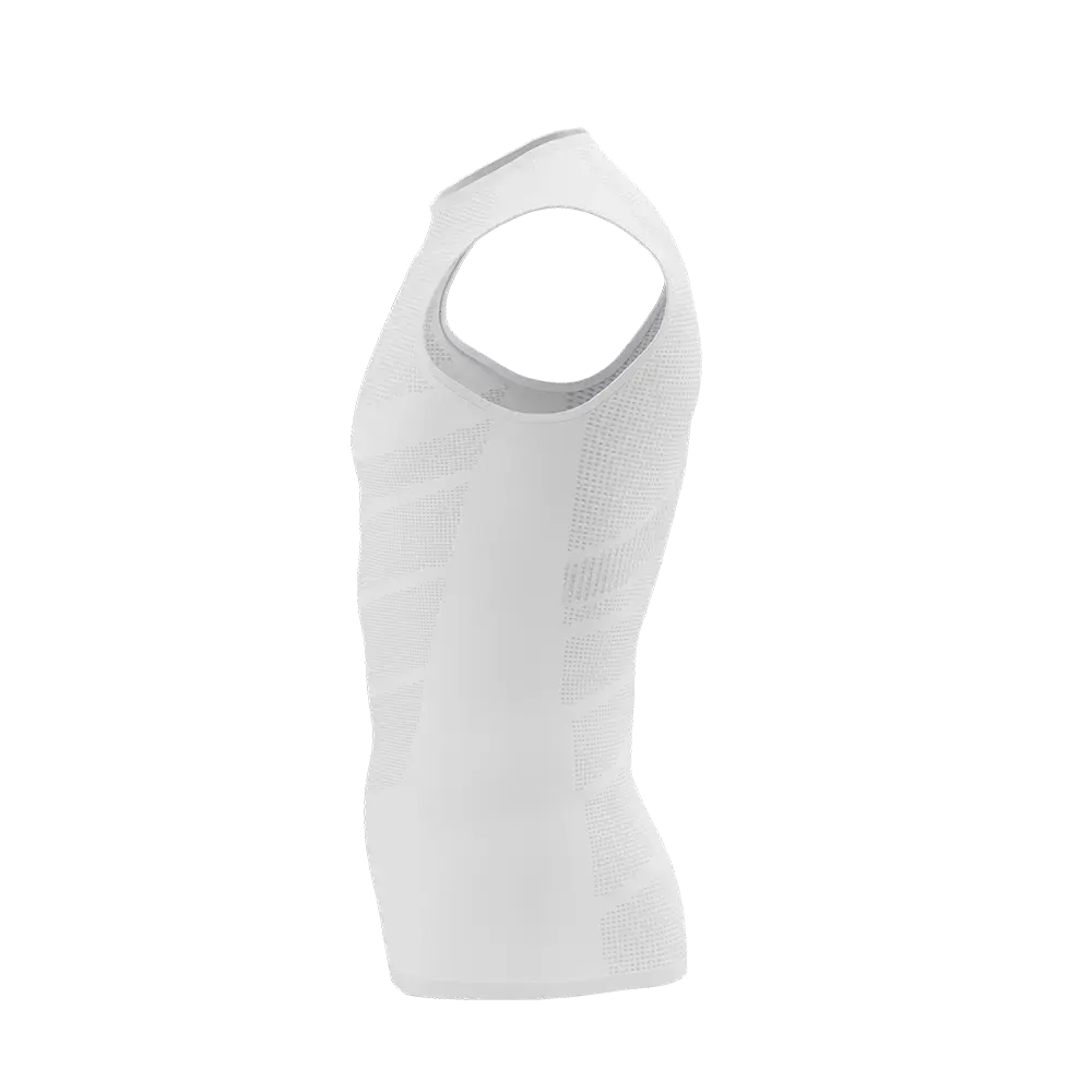 Compressport On/Off Hardloopshirt Zonder Mouwen Wit Heren