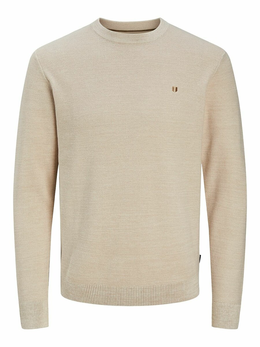JACK & JONES<br>Suéter de algodão com gola redonda