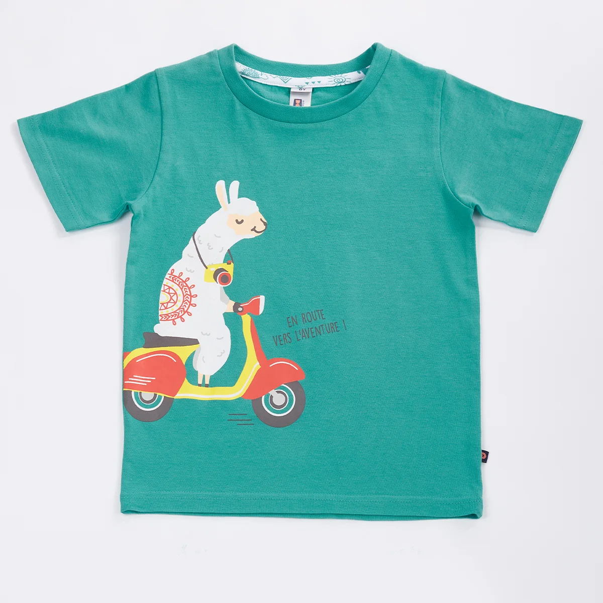 Pyjashort garçon HOLA AMIGO vert/blanc imprimé