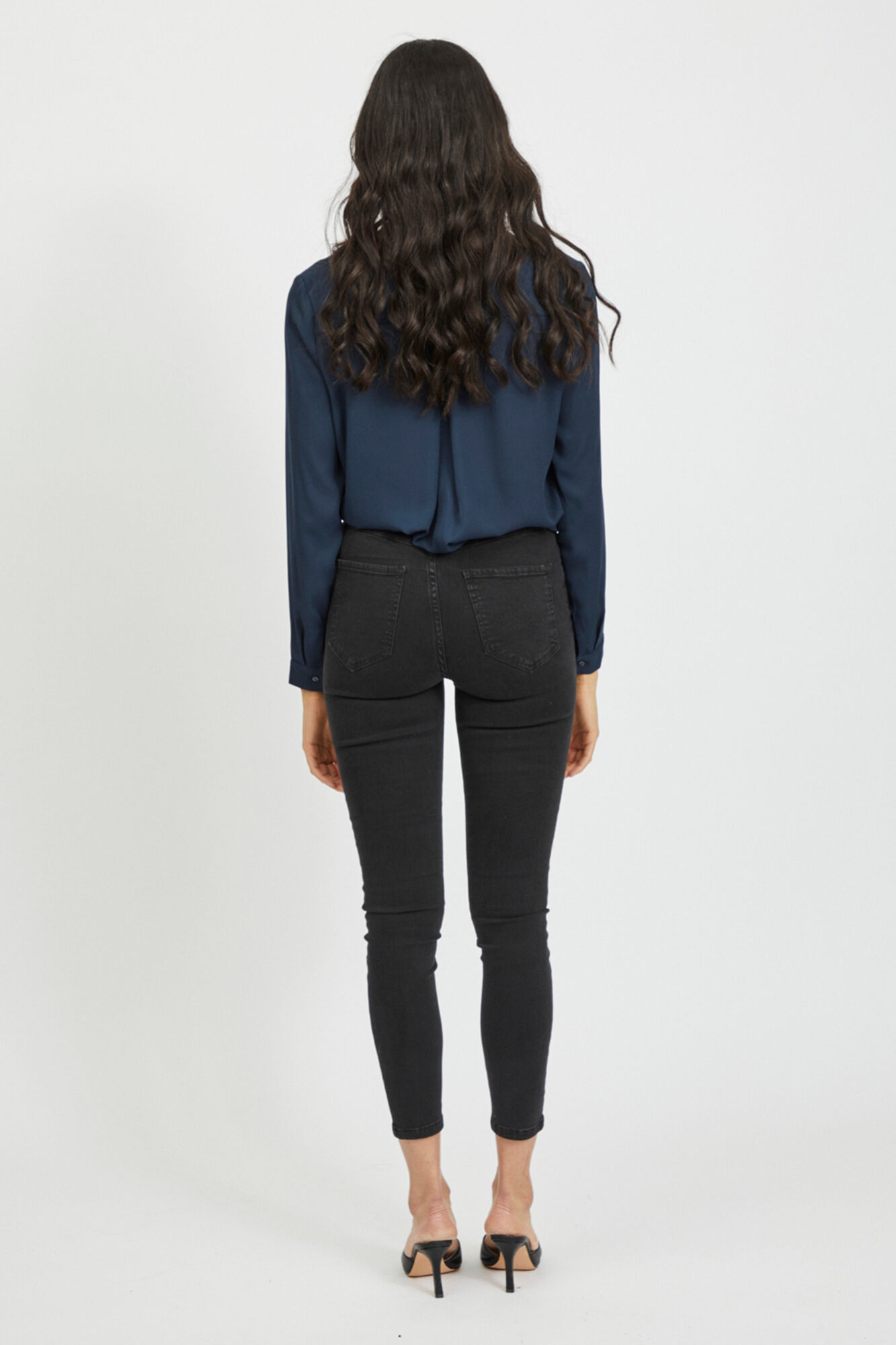 Blusa de manga comprida - Azul