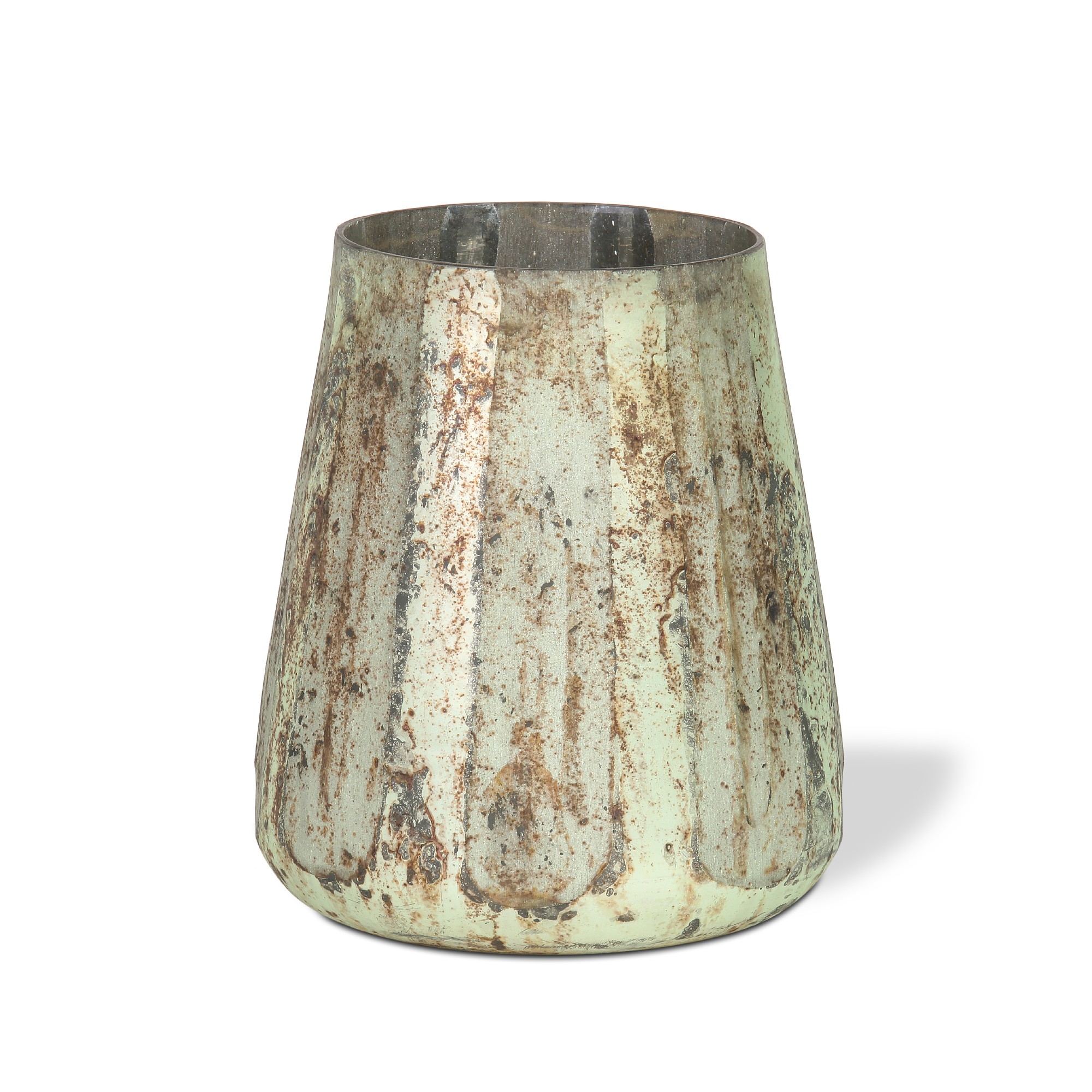 Windlicht 'Aquamarine', grün, Ø 14 cm, H 16 cm von fischer's lagerhaus
