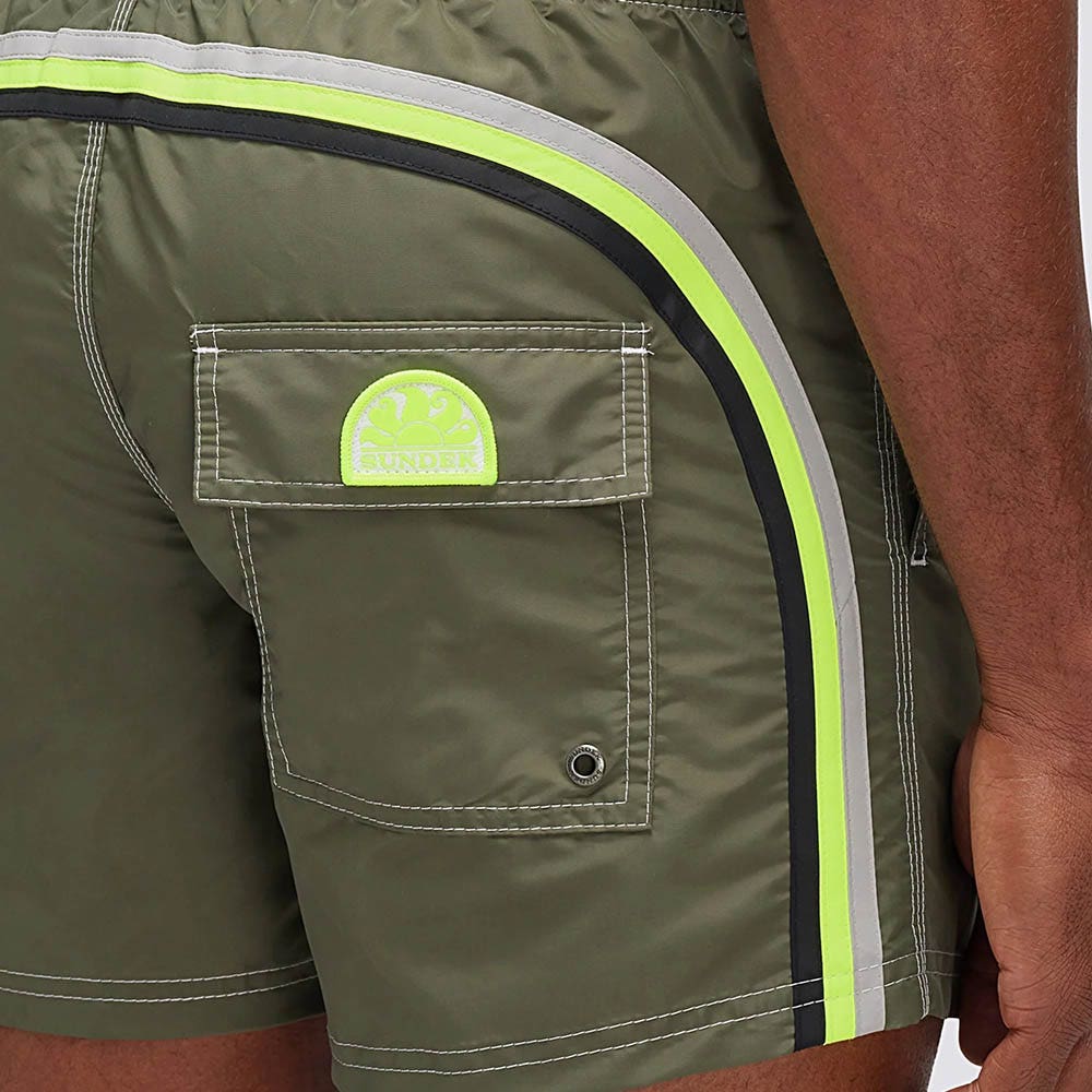Sundek  Stretch Waist Mid-Length Boardshort