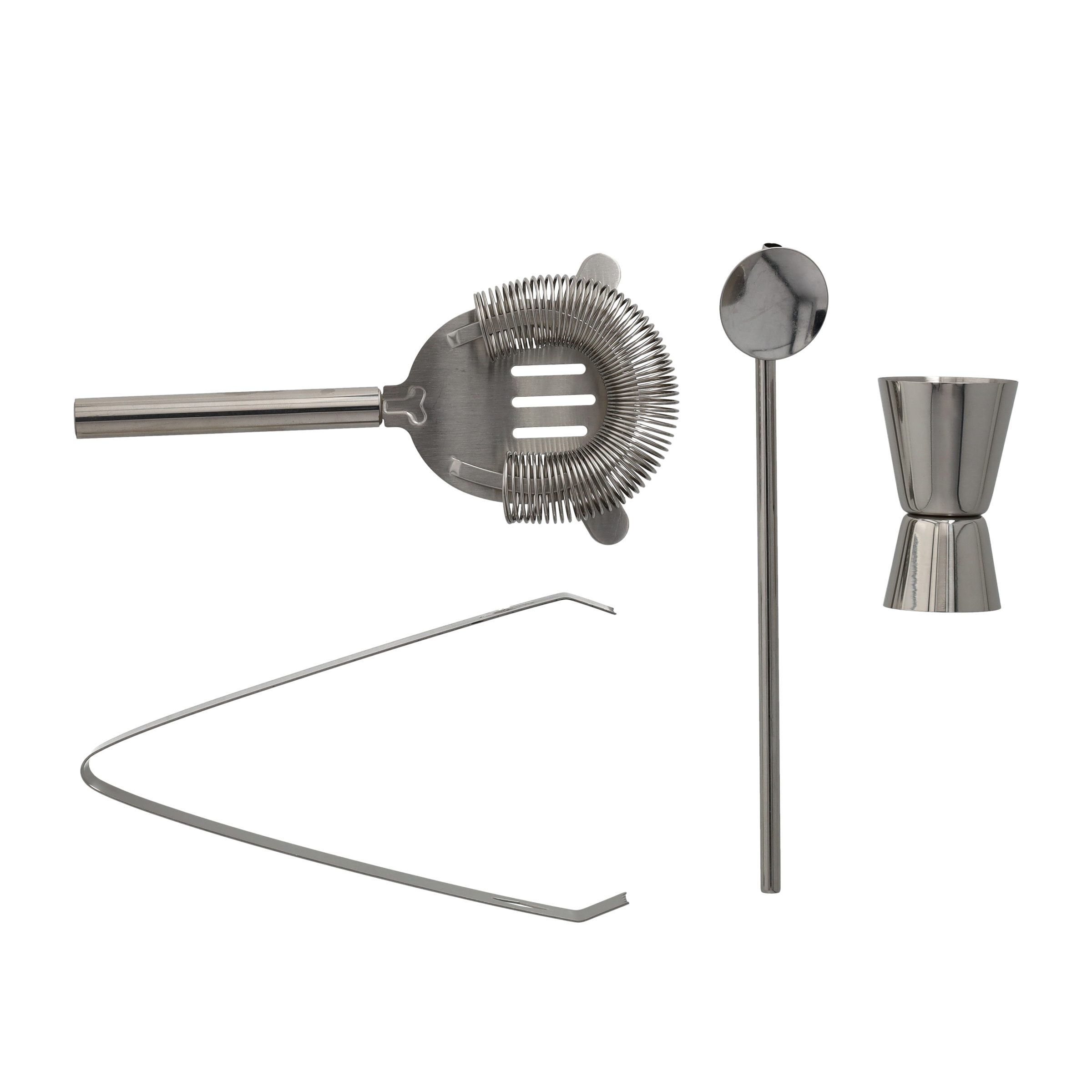 (5-tlg. Set) 0.55L Edelstahl Cocktail Mixer Bar Shaker Kit