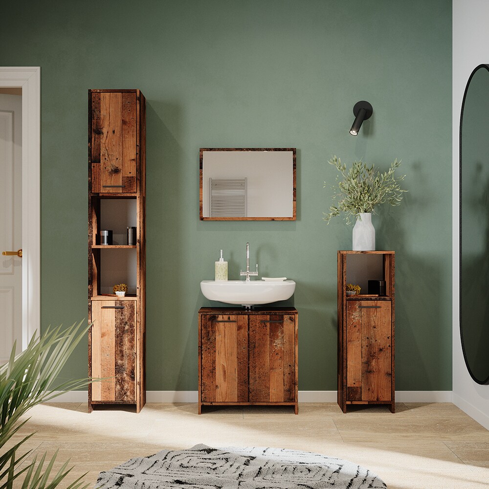 Vicco Waschtischunterschrank Waschbeckenunterschrank Badschrank Kiko Old Style 58x60 cm modern Badezimmer Schrank Badmöbel Schranktür Schrankfach