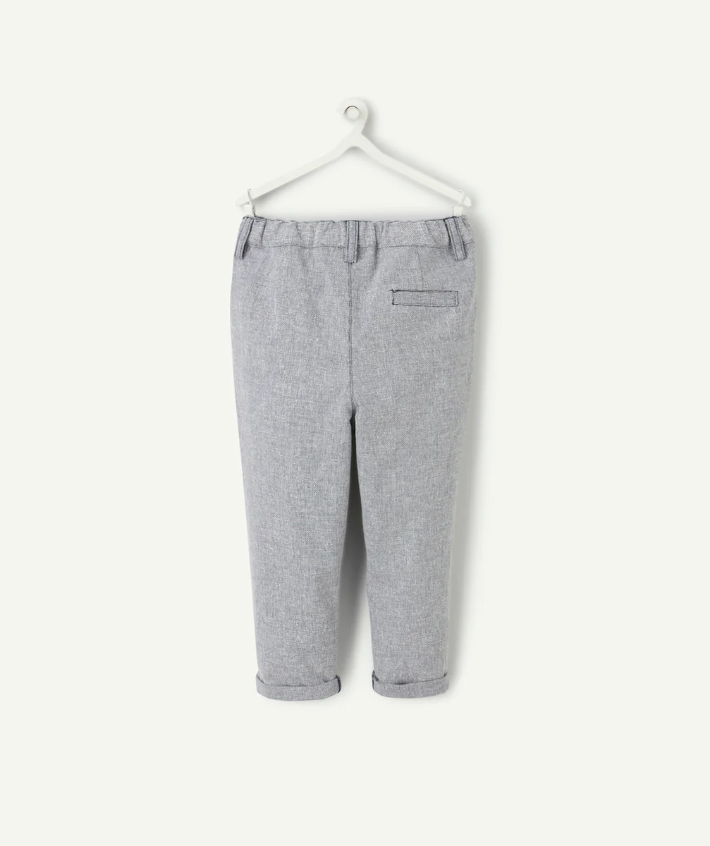 PANTALON CHINO BÉBÉ GARÇON GRIS BLEU