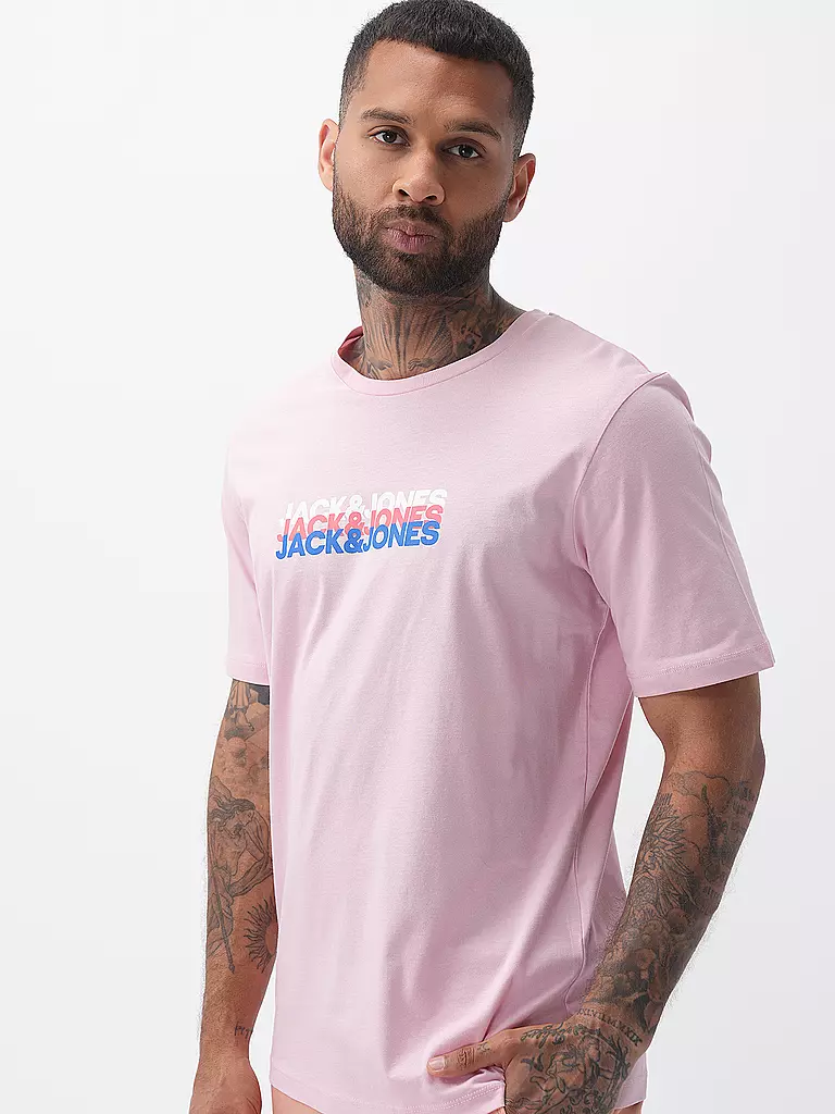 JACK & JONES T-Shirt JJCYBER rosa