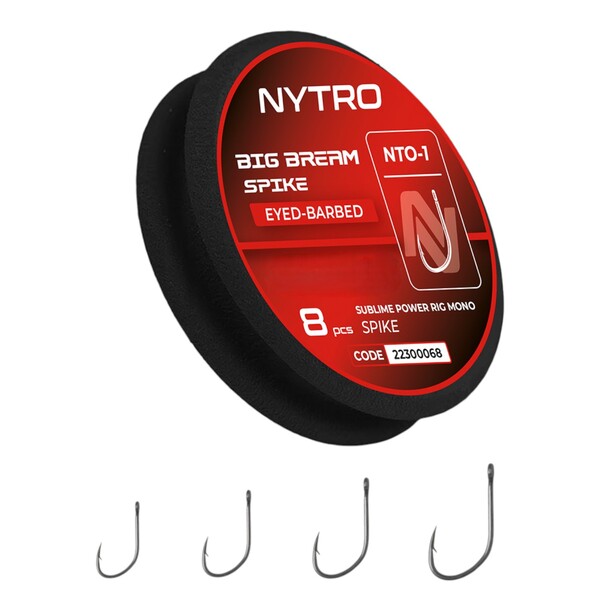 Bas de ligne pour poisson blanc Nytro NTO1 Grosse brème Pointe à appât 50cm (8 pièces)