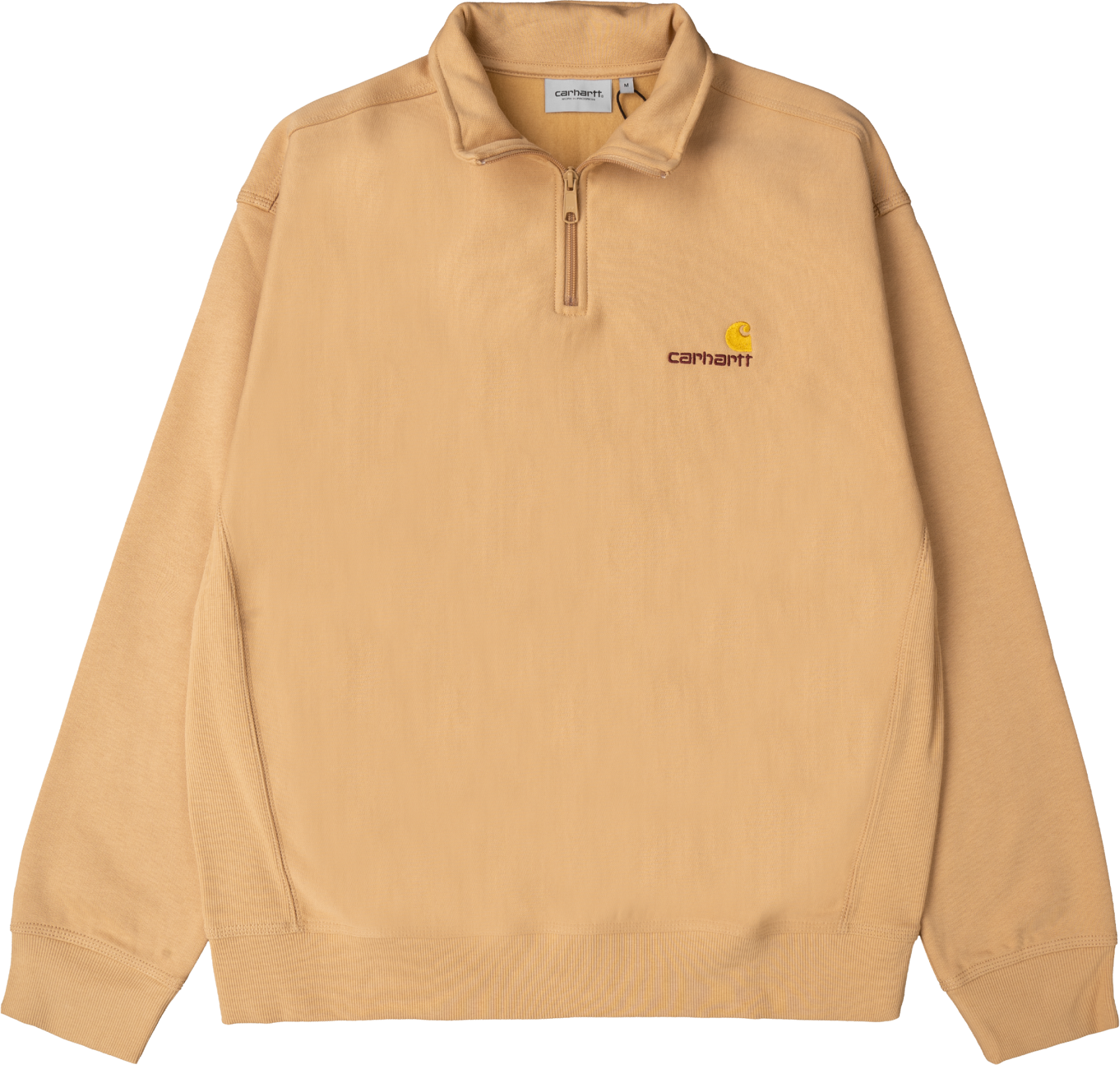 Carhartt WIP Half-Zip American Script Sweatshirt Braun