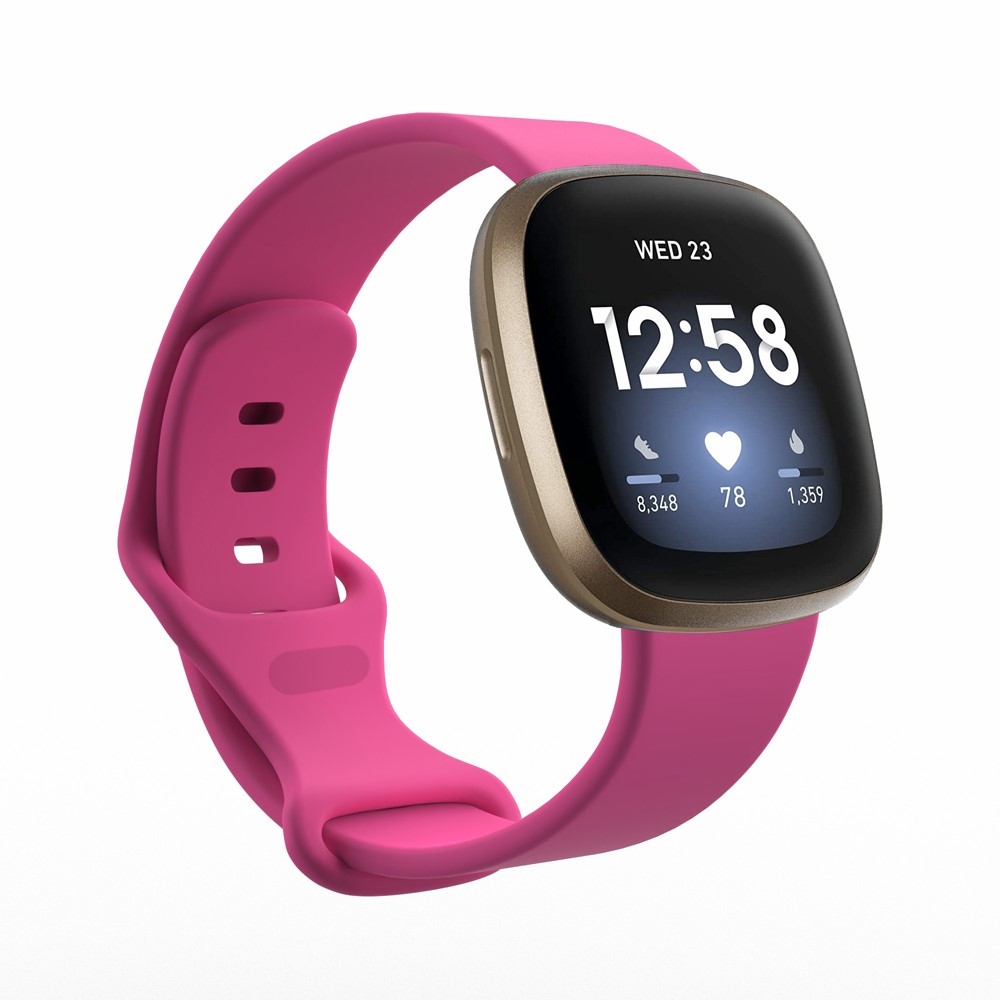 Fitbit Versa 4 / Versa 3 / Sense 2 / Sense Silikon Sport Armband (Gelenkumfang 160-200mm) - Pink