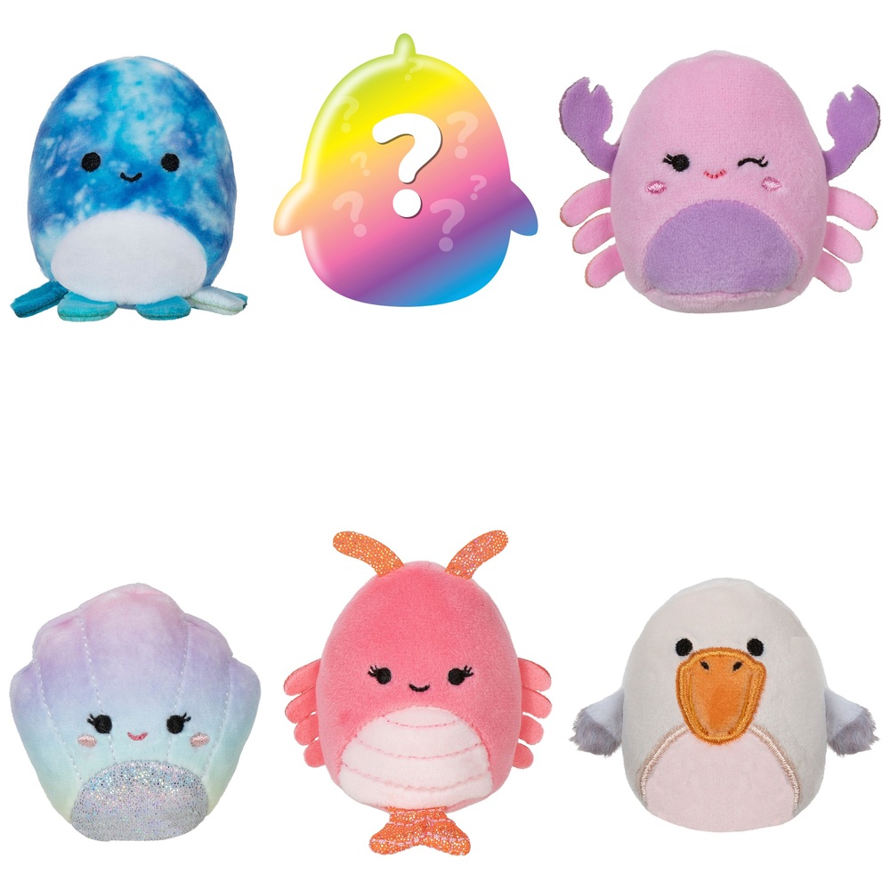 Squishville by Original Squishmallows Beach Day Squad Plüschtier-6er-Pack