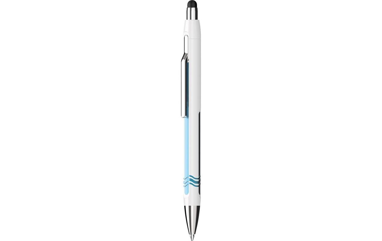 Eingabestift Epsilon Weiss/BlauTouchpen mit Kugelschreiber