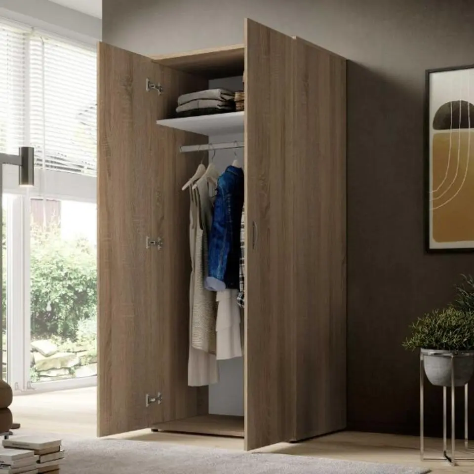 Emob Kledingkast Base - 81 x 51 x 176 cm - Oak-design