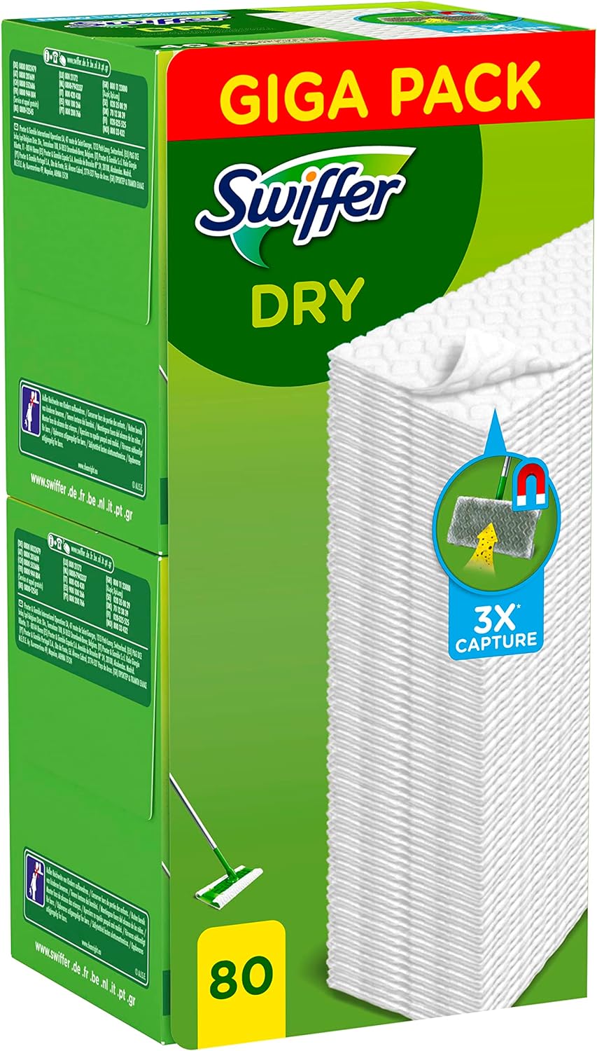 Swiffer Trockene Bodentücher Nachfüllpack, 80 Stück